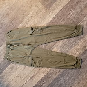 Army green cargo joggers